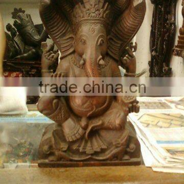 wooden Ganesh Statue