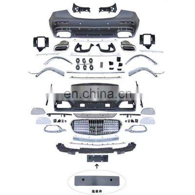 Factory price PP body kits for Mercedes benz E W213 2021 change to Maybach model include front and rear bumper assembly Grille