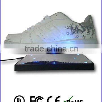 Super slim magic floating shoe display rack with led lights