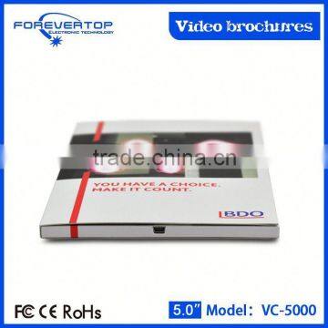 New arrived 5 inch hot sell video brochure lcd screen