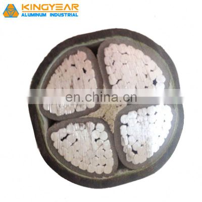 0.6/1KV Cable 3 Core 4 Core Pure Copper Conductor PVC Insulation PVC Sheath 120mm nyy power cable