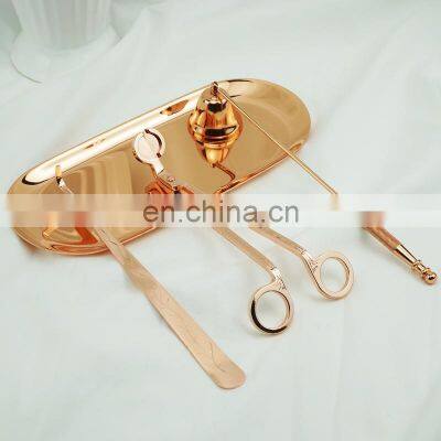 OEM logos 4 PCS Candle Tools Wick Trimmers Snuffer Dipper candle Snipping Set Candle Accessories scissors set