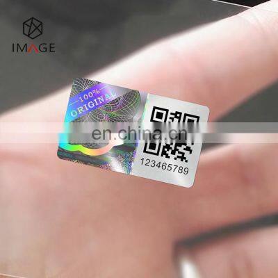 New Arrival PET Material Trackable Hologram Serial Number QR Code Labels photo-4