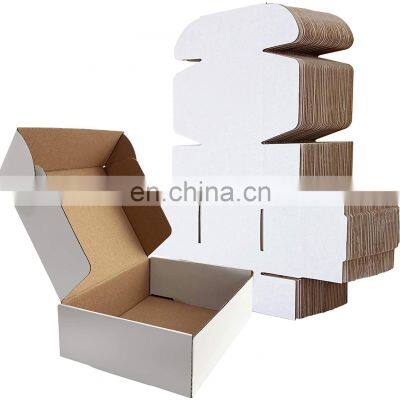 Wholesale custom printed white brown kraft corrugated shipping boxes custom logo cardboard mailer box