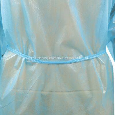 Disposable PP+PE Waterproof Non Woven Isolation Protective Visitor Gown photo-5