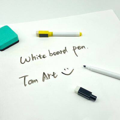Supplier Custom Colored Fine Point Bullet Tip Dry Erase Whiteboard Marker Pen With Magnetic Eraser For School Office photo-4