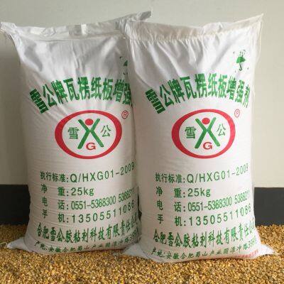 Corrugated cardboard adhesive powder