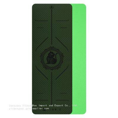 Hot Selling Fitness Natural double color foldable tpe yoga mat