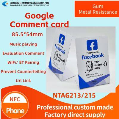 NFC13.56mhz NTAG 213social Media Booth RestaurantGoogle Evaluation Display Board