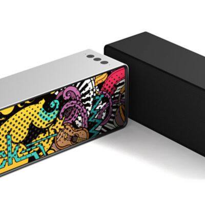 Find Factory F2 Creative Mini Wireless Audio Card Graffiti Paint Heavy Subwoofer New Bluetooth Speaker Wholesale photo-2