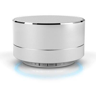 Portable Mini Aluminium Wireless BT Speakers with RGB LED Lights Outdoor Support for TF/FM Enthusiast Category Battery Powered