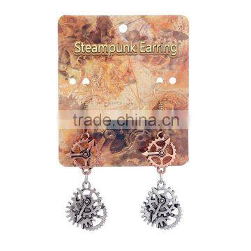 2016 New Arrival Wheel Gear Vintage Dangle Earrings Steampunk Woman Earring photo-5