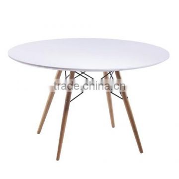 Glass or MDF top with Wood base dining table