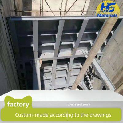 Steel sluice gate channel, steel electric sluice gate, curved hydraulic steel gate, manufacturer, reservoir stainless steel regulating weir gate