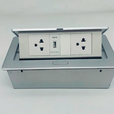 Suitable for Embedding in Various Materials Customized Marble Floor Socket Hidden Stainless Steel Floor Outlet