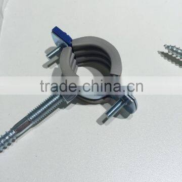 good quality thicker thickness iron clamp with rubber for Plastic pipe