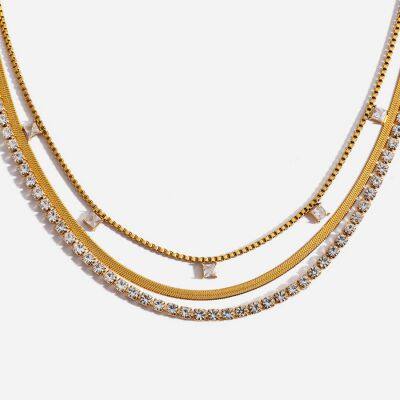 CNC Precision Cut Stainless Steel Necklace - 0.5 Micron TiN Layer for Scratch Resistance photo-4