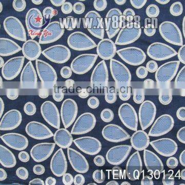 2013 new design printing mesh polyester embroidery fabric