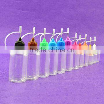 good quality 5/10/15/20/30/50ml Pet eliquid empty dropper bottle with needle cap