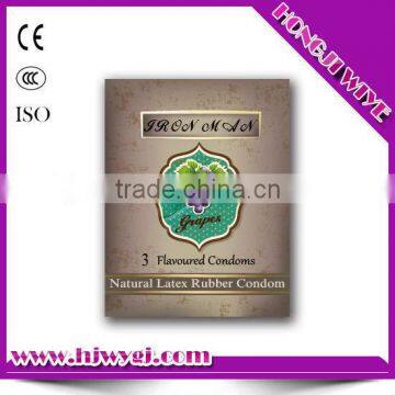 OEM Grapes flavored male condoms from China manufacturer sex condom bulk condom picture condom