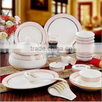 56 pcs Alibaba China Supplier Wholesale Ceramic Dinner Plate Set