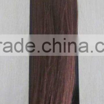 #4 22inch(55cm) natural wave clip weft human remy hair extension