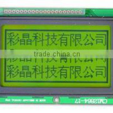 128x64 Alphanumeric lcd display module with led backlight ,stn cob