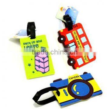 High quality soft pvc rubber luggage tag