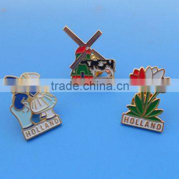 Different Type of Whosale Promotional Item Custom Lapel Pins for Holland Souvenir