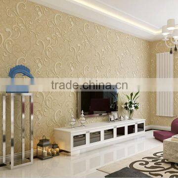 2015 European style Embossed 3D wallpaper