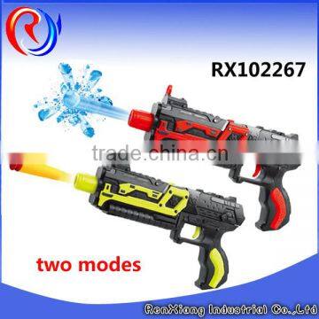 2 in 1 plastic toy gun that shooting crystal bullets & soft bullets