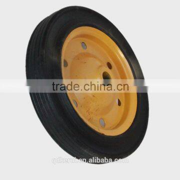 China manufacture high quality 13" Solid rubber wheels for wheelbarrow