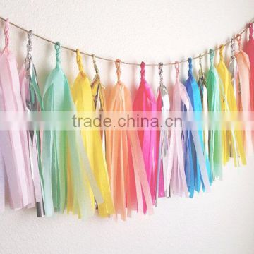 Tissue paper tassel garland blind tassel for wedding decor                        
                                                Quality Choice