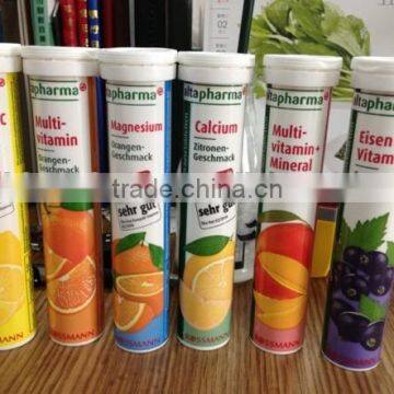 High Quality empty Vitamin C Effervescent Tablets tube bottle manufacturer plant