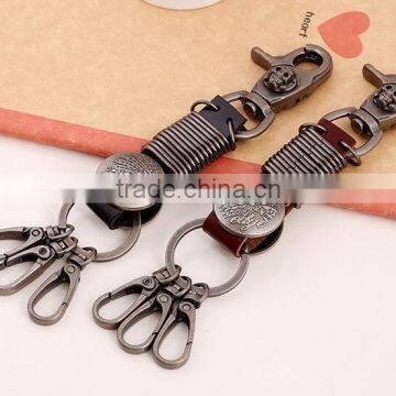 Handmade High Quality Real Ostrich Leather Keychain Leather Key Holder Key Chain photo-2