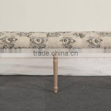 hot sale modern living room /bedroom Upholstered patchwork bench