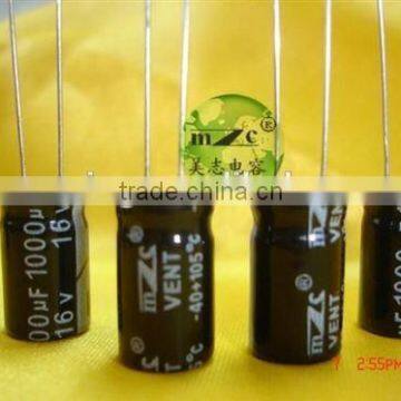 1000uf 16v starting capacitor aluminum electrolytic capacitor