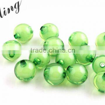 Green Chunky Acrylic Round Transparent Plastic Beads in Beads ,8mm to 20mm Loost Beads for Kids Necklace Bracelet Jewelry