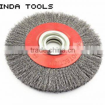 Favourite crimped wire metal polishing brush with arbor hole