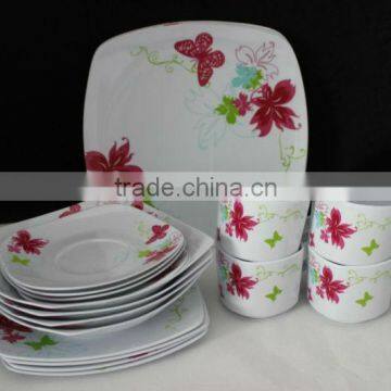 Melamine tableware set plate bowl and cup