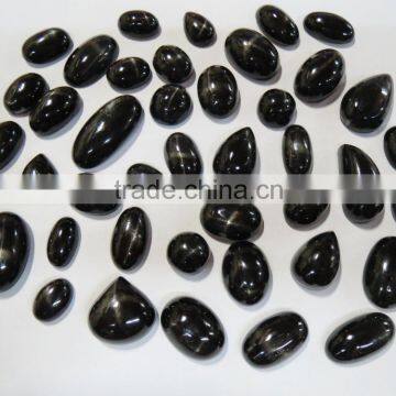 Natural Black Star Diopside Gemstone Cabochons