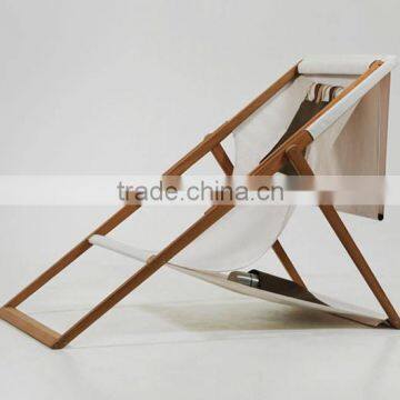 XZ Shape Outdoor Wooden Folding Beach Chair