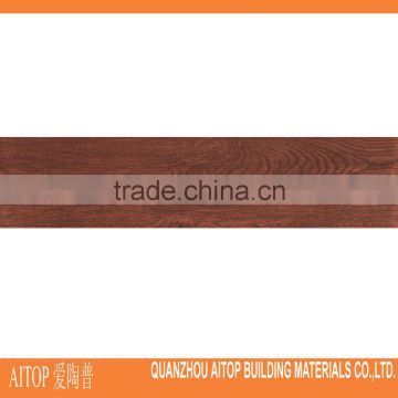 Red wood glazed surface house floor ceramic brick tile good quality