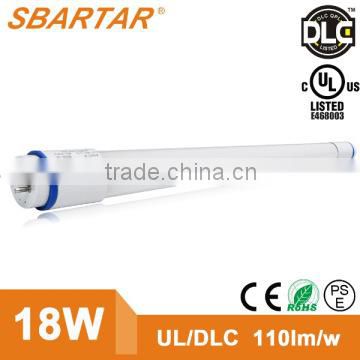 T8 LED Tube, 18W 4ft , 60W Fluorescent Tube Replacement, UL Listed, 4000K, Single-ended power