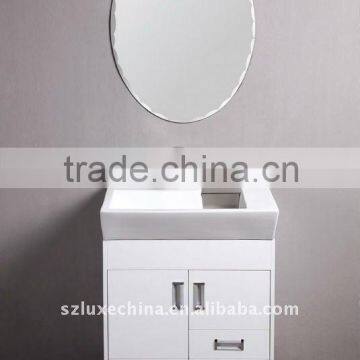 Low price pure white bathroom floor standing cabinet for hotel