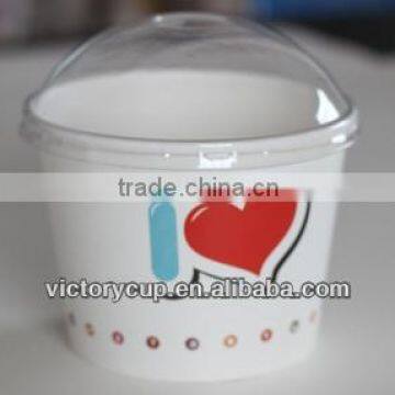 1000cc ice cream paper cup with printing and lid