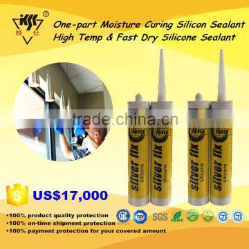 High-Temp Quick Drying Transparent Acetic Silicone Sealant