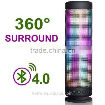 5 LED Light Visual Display Mode Powerful Sound with Build in Microphone 10W Hi-Fi Portable Wireless Bluetooth 4.0 Speaker