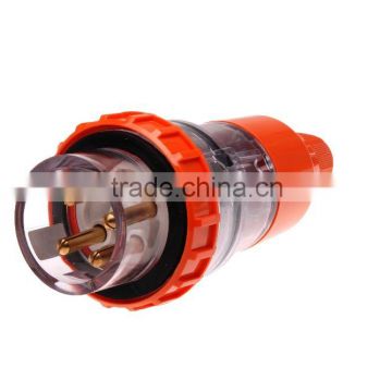 Three Phase 4 Round Pin Straight Plug 40A