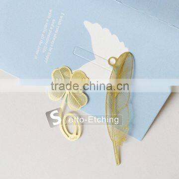 Promotional brass etching bookmark for reader